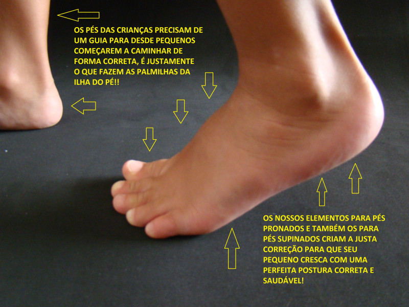 Palmilhas Ortopédicas anti pronações Infantis